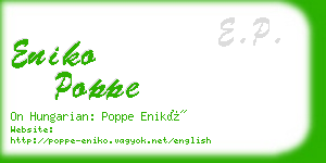 eniko poppe business card